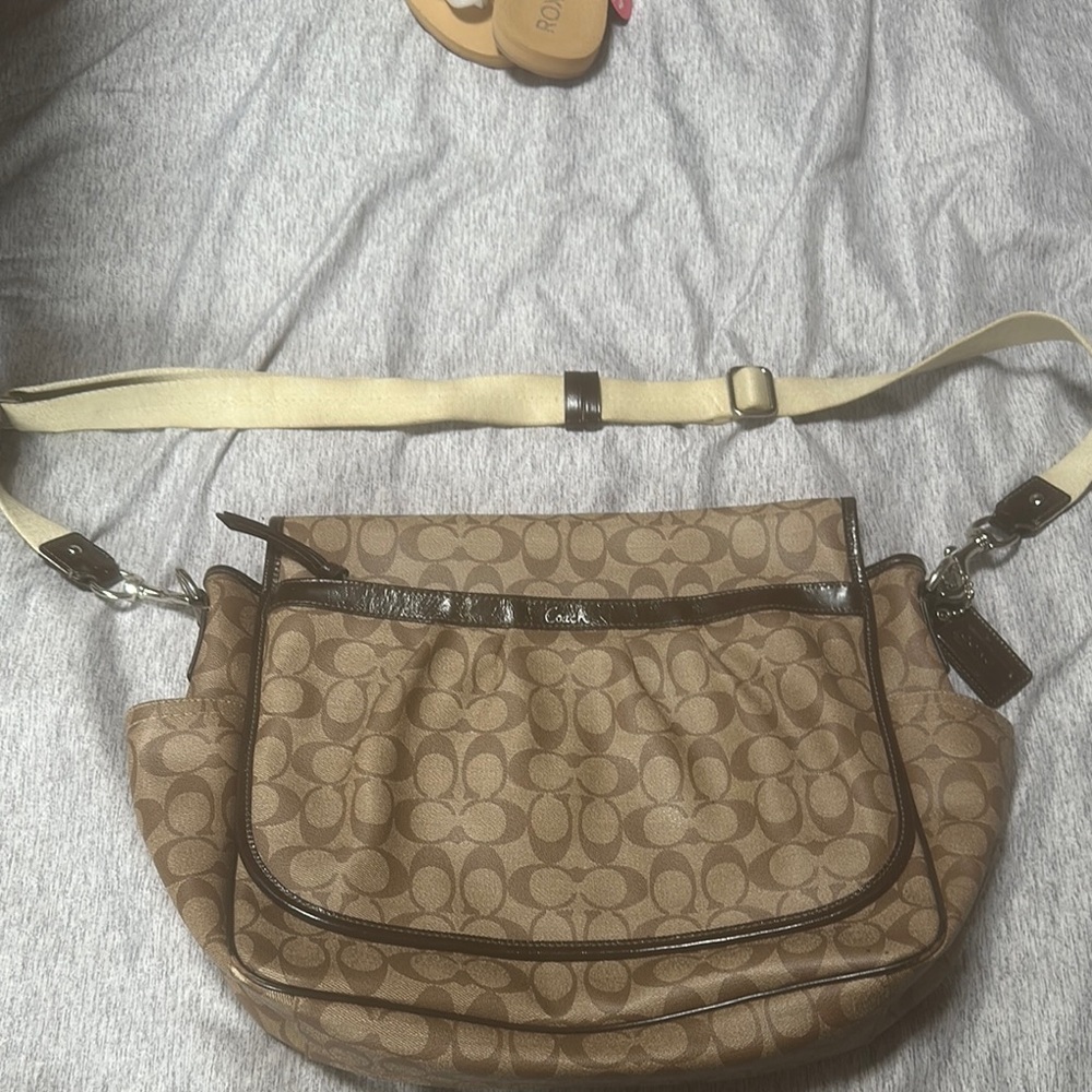 Coach Brown Signature Shoulder Bag